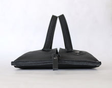 Load image into Gallery viewer, pumpkin frrry. foldable bag. black. flat pack. zipper closure.

