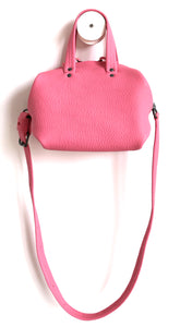 frrry mini moon pink leather bag with shoulder strap