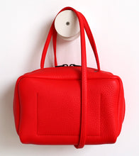 Load image into Gallery viewer, Tuesday. small frrry bag. shoulder bag. hand-held-bag. evening bag. thin strap. zipper closure. pepper colour.
